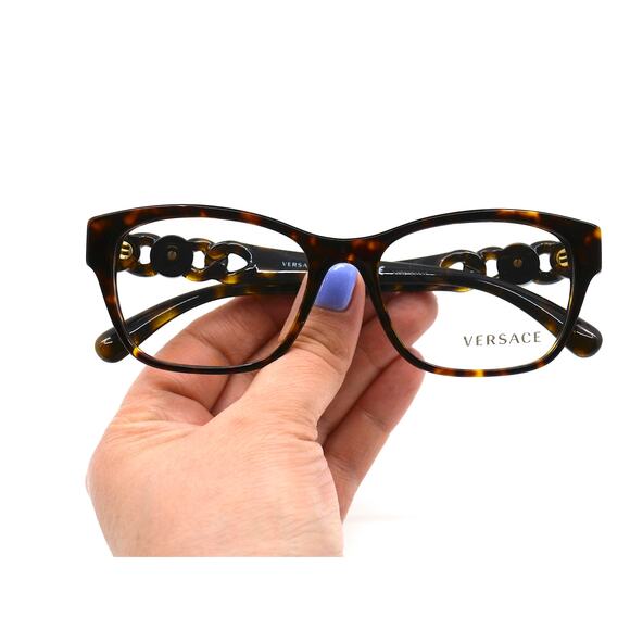 NEW VERSACE VE3306 108 HAVANA AUTHENTIC EYEGLASSES FRAME - Picture 11 of 14